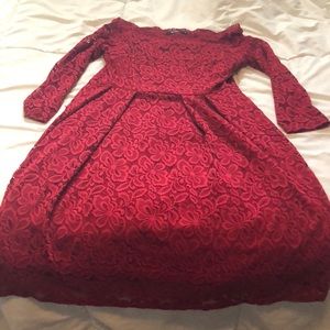 Red Lace Cocktail Dress